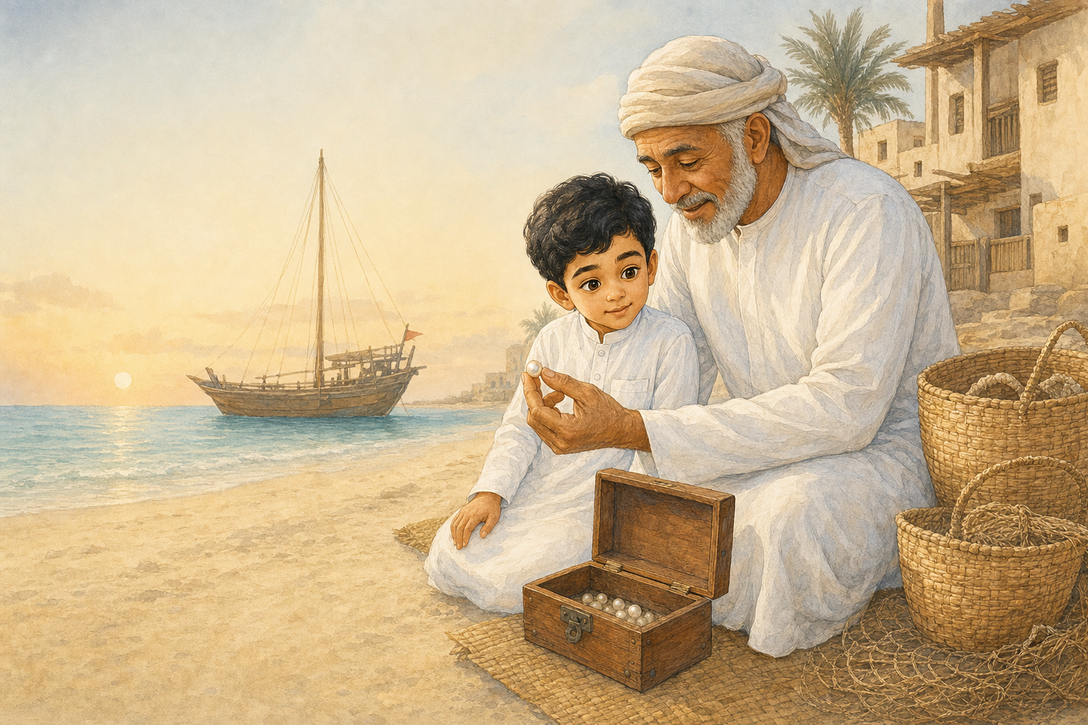 راشد مع جده